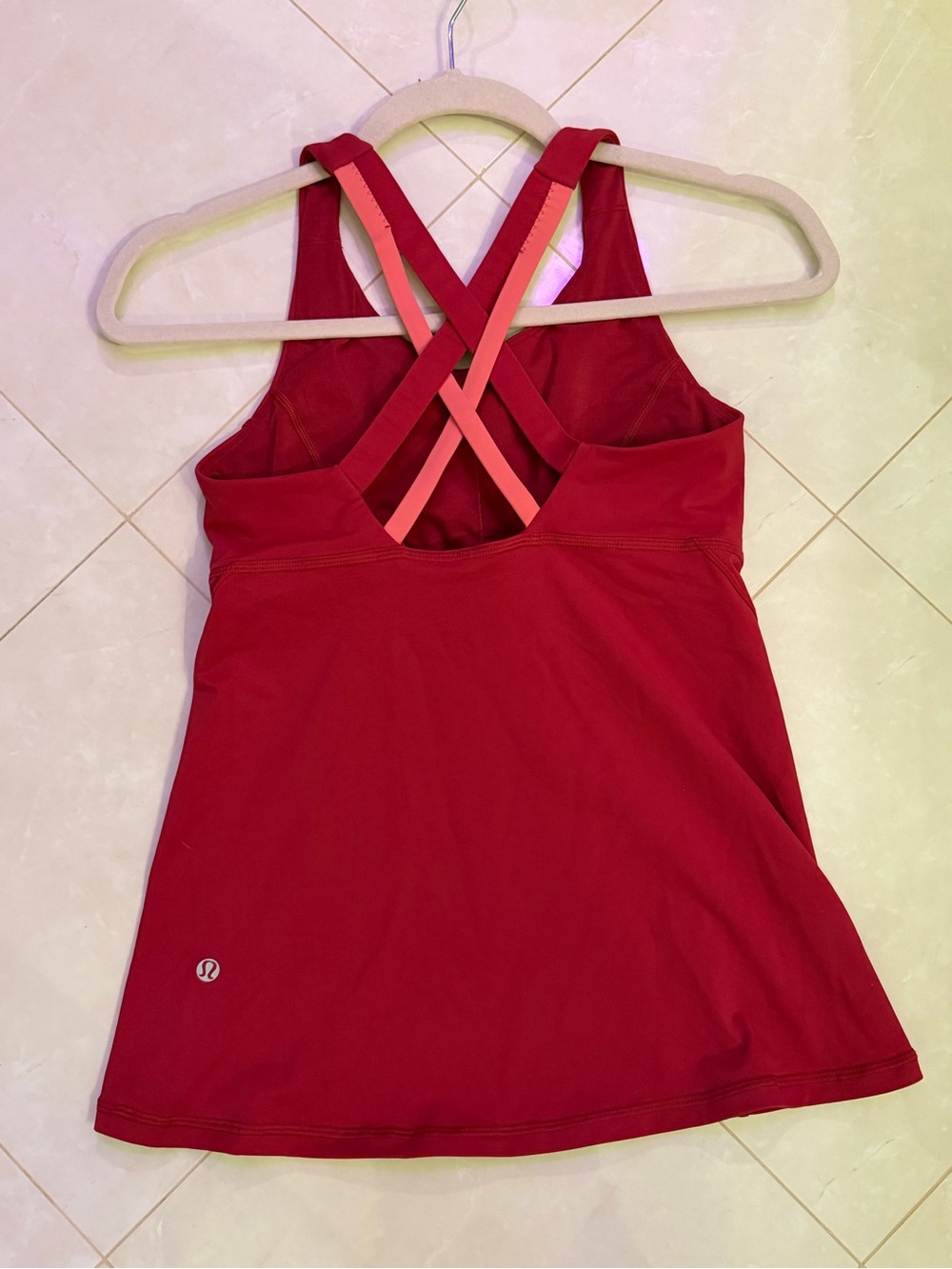 Lululemon Vintage Y2K Flowy Strappy Tank Top Pink/Red Size 4